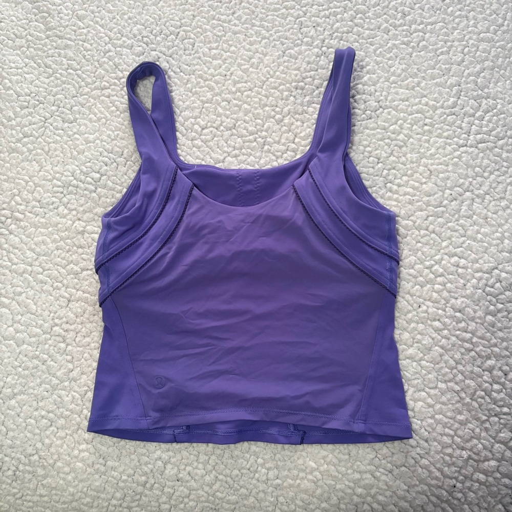 Lululemon Nulu and Mesh-Back Shelf-Bra Yoga Tank Top size 4 - Picture 3 of 7